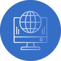 Worldwide Flat Bubble Icon vector