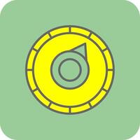 Gauge Filled Yellow Icon vector