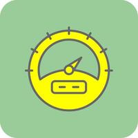 Gauge Filled Yellow Icon vector