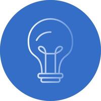 Light Bulb Flat Bubble Icon vector