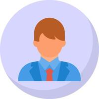 Manager Flat Bubble Icon vector