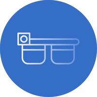 inteligente lentes plano burbuja icono vector