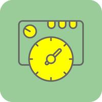 Thermostat Filled Yellow Icon vector