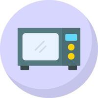 Microwave Flat Bubble Icon vector