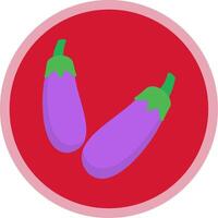 Eggplant Flat Multi Circle Icon vector