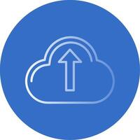Cloud Uploading Flat Bubble Icon vector