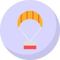 Paragliding Flat Bubble Icon vector