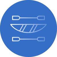 Kayak Flat Bubble Icon vector