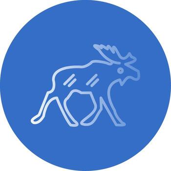 Moose Flat Bubble Icon vector
