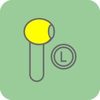 Earbud Filled Yellow Icon vector