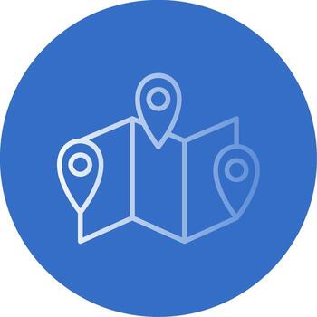 Map Flat Bubble Icon vector