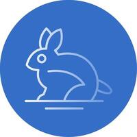 Rabbit Flat Bubble Icon vector