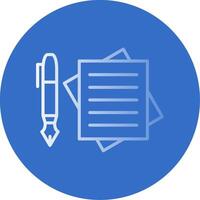 Notes Flat Bubble Icon vector