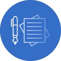 Notes Flat Bubble Icon vector