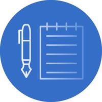 Notes Flat Bubble Icon vector