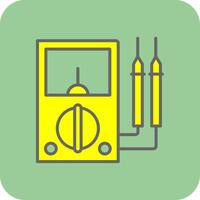 Multimeter Filled Yellow Icon vector