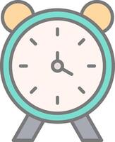 alarma reloj línea lleno ligero icono vector