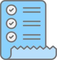 Check List Line Filled Light Icon vector