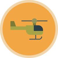 Helicopter Flat Multi Circle Icon vector