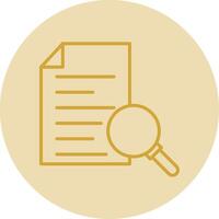 Compliance Line Yellow Circle Icon vector