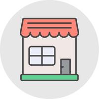 House Line Filled Light Icon vector