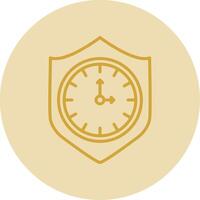Reliablity Line Yellow Circle Icon vector