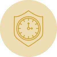 Reliablity Line Yellow Circle Icon vector