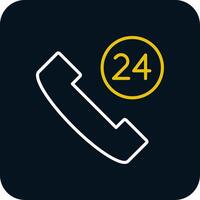 Help Line Red Circle Line Red Circle Icon vector