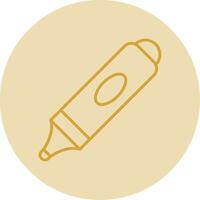 Marker Line Yellow Circle Icon vector