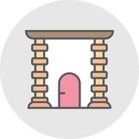 Archway Line Filled Light Icon vector