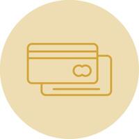 credit card Line Yellow Circle Icon vector