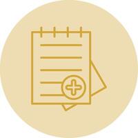 Document Line Yellow Circle Icon vector