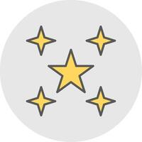 Stars Line Filled Light Icon vector