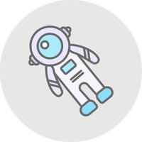 Space Suit Line Filled Light Icon vector