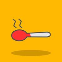 Spoon Filled Shadow Icon vector