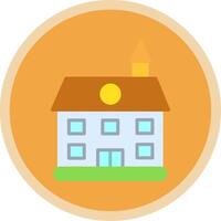 Private Guest House Flat Multi Circle Icon vector