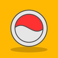 Washer Filled Shadow Icon vector
