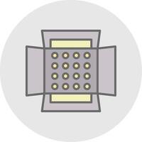 Soft Box Line Filled Light Icon vector