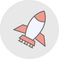 Spacecraft Line Filled Light Icon vector