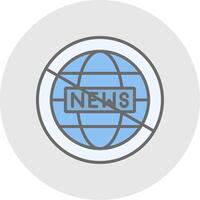 Fake News Line Filled Light Icon vector