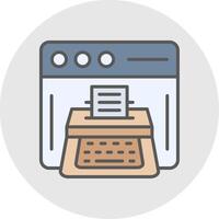 Copywriting Line Filled Light Icon vector