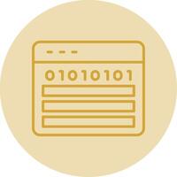 Web Programming Line Yellow Circle Icon vector