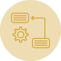 Prioritize Line Yellow Circle Icon vector