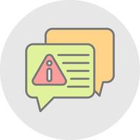 Error Message Line Filled Light Icon vector