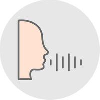 Voice Recording Line Filled Light Icon vector