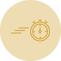 Timer Line Yellow Circle Icon vector