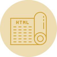 Blueprint Line Yellow Circle Icon vector