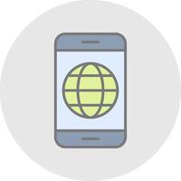 News Feed Line Filled Light Icon vector