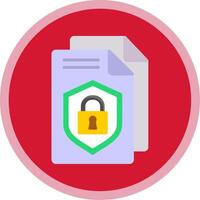 Privacy Policy Flat Multi Circle Icon vector