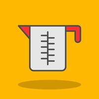 Measuring Jug Filled Shadow Icon vector